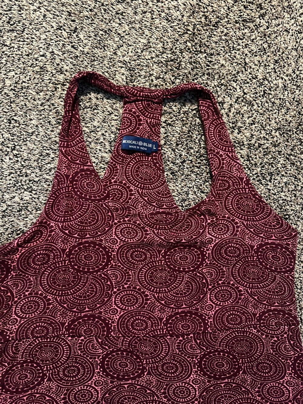 Mexicali Blues Burgundy Printed Maxi Dress